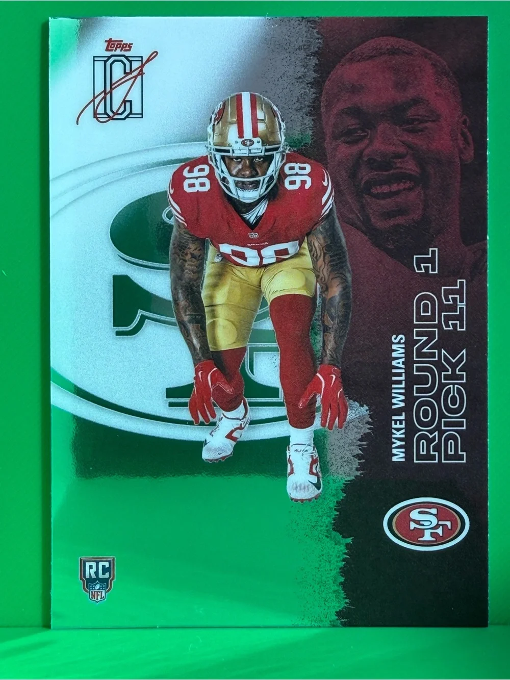 25 Topps Signature Class - Mykel Williams #123 Green Refractor /175 (RC)